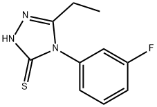 3H-1,2,4-Triazole-3-thione,5-ethyl-4-(3-fluorophenyl)-2,4-dihydro-(9CI) 结构式