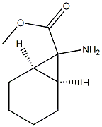 Bicyclo[4.1.0]heptane-7-carboxylic acid, 7-amino-, methyl ester, (1R,6S)-rel- (9CI) 结构式