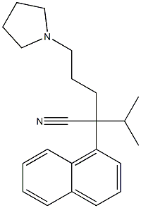α-(1-Methylethyl)-α-(1-naphthalenyl)-1-pyrrolidinepentanenitrile 结构式