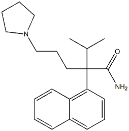 α-(1-Methylethyl)-α-(1-naphthalenyl)-1-pyrrolidinepentanamide 结构式