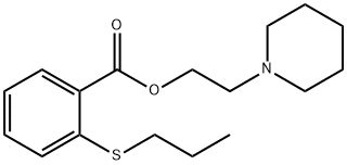 2-Piperidinoethyl=o-(propylthio)benzoate 结构式
