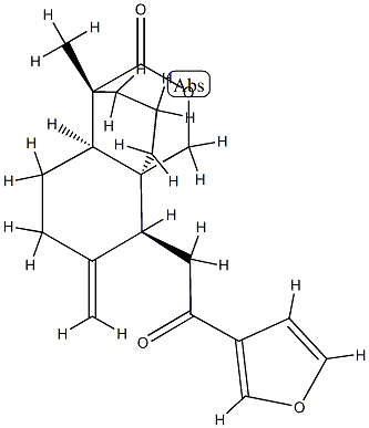 (4S,4aβ)-4,4a,5,6,7,8-Hexahydro-8α-[2-(3-furyl)-2-oxoethyl]-4-methyl-7-methylene-3H-4β,8aβ-propano-1H-2-benzopyran-3-one 结构式