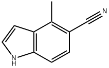 1H-Indole-5-carbonitrile,4-methyl-(9CI) 结构式