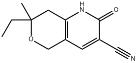 2H-Pyrano[4,3-b]pyridine-3-carbonitrile,7-ethyl-1,5,7,8-tetrahydro-7-methyl-2-oxo-(9CI) 结构式