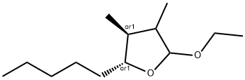 Furan, 2-ethoxytetrahydro-3,4-dimethyl-5-pentyl-, (4R,5S)-rel- (9CI) 结构式