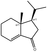 1H-Inden-1-one,2,3,3a,4,5,6-hexahydro-3a-methyl-3-(1-methylethyl)-,(3R,3aR)-rel-(9CI) 结构式