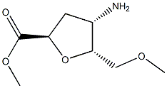 L-lyxo-Hexonic acid, 4-amino-2,5-anhydro-3,4-dideoxy-6-O-methyl-, methyl 结构式