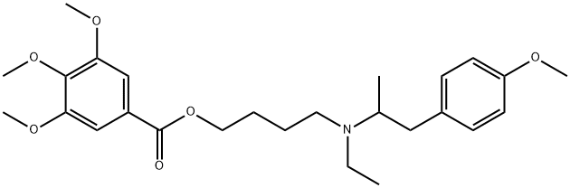 3,4,5-Trimethoxybenzoic acid 4-[ethyl(4-methoxy-α-methylphenethyl)amino]butyl ester 结构式