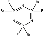 1,3,5,2,4,6-Triazatriphosphorine, 2,4,6-tribromo-2,4,6-trifluoro-2,2,4 ,4,6,6-hexahydro- 结构式