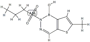 1,2-dihydro-1-hydroxy-6-methyl-2-(propanesulfonyl)-thieno(3,2D)(1,2,3)-diazaborine 结构式
