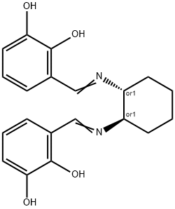 (1R,2R)-[N,N′-双(2′,3′-二羟基亚苄基)]-1,2-二氨基环己烷 结构式