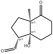 1H-Indene-1-carboxaldehyde,octahydro-7a-hydroxy-3a-methyl-4-oxo-,(1R,3aR,7aR)-rel-(9CI) 结构式