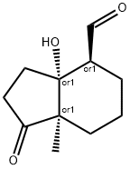 1H-Indene-4-carboxaldehyde,octahydro-3a-hydroxy-7a-methyl-1-oxo-,(3aR,4S,7aR)-rel-(9CI) 结构式