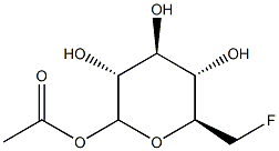 D-Glucopyranose, 6-deoxy-6-fluoro-, 1-acetate (9CI) 结构式