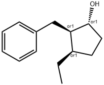 Cyclopentanol, 3-ethyl-2-(phenylmethyl)-, (1R,2R,3R)-rel- (9CI) 结构式