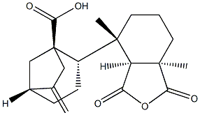 6,18-Dioxo-6,18-epoxy-6,7-secokaura-16-ene-7-oic acid 结构式