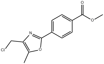 Methyl 4-(4-(chloroMethyl)-5-Methyloxazol-2-yl)benzoate 结构式