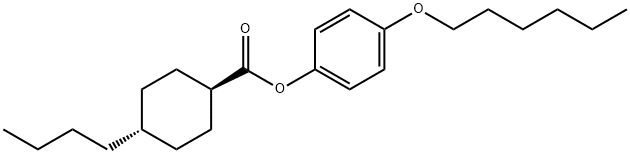 4Β-BUTYL-1Α-CYCLOHEXANECARBOXYLIC ACID P-HEXYLOXYPHENYL ESTER 结构式