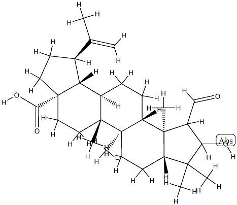 2-Formyl-3-hydroxy-A(1)-norlup-20(29)-en-28-oic acid 结构式