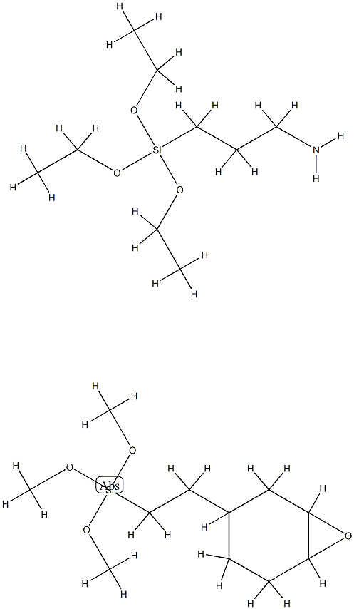 1-Propanamine, 3-(triethoxysilyl)-, polymer with trimethoxy[2-(7-oxabicyclo[ 4.1.0]hept-3-yl)ethyl]silane 结构式