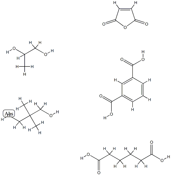 顺丁烯二酐与间苯二酸、己二酸、新戊基二醇和1,2-丙二醇的聚合物 结构式