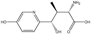 (αS,βS,γS)-α-Amino-γ,5-dihydroxy-β-methyl-2-pyridinebutanoic acid 结构式