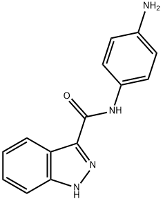 1H-Indazole-3-carboxamide,N-(4-aminophenyl)-(9CI) 结构式