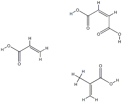 2-Butenedioic acid (Z)-, polymer with 2-methyl-2-propenoic acid and 2-propenoic acid 结构式