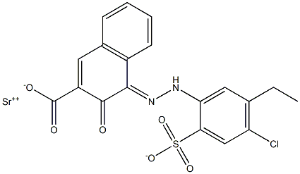 strontium 4-[(4-chloro-5-ethyl-2-sulphonatophenyl)azo]-3-hydroxy-2-naphthoate (1:1) 结构式