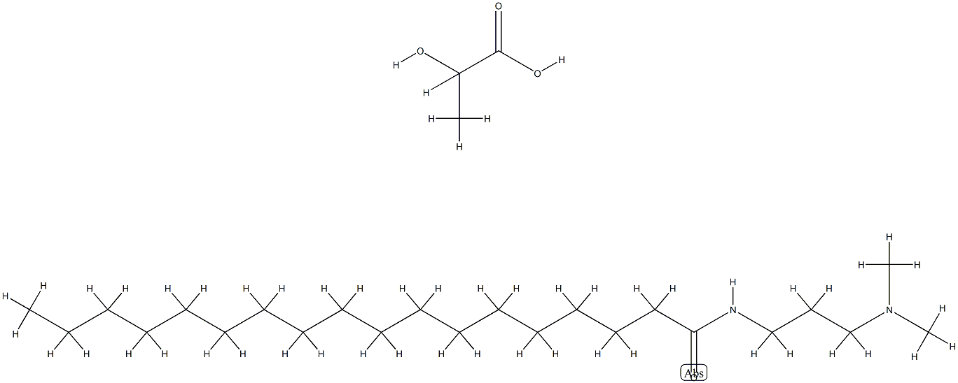 (±)-lactic acid, compound with N-[3-(dimethylamino)propyl]octadecanamide (1:1) 结构式