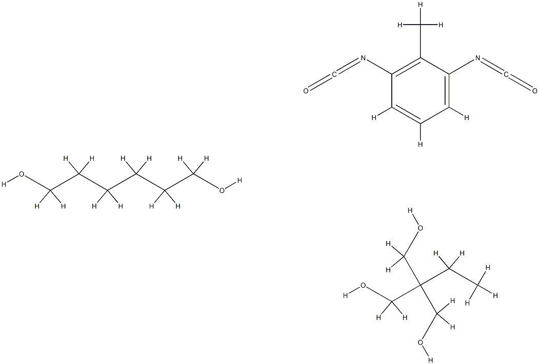 1,6-己二醇与1,3-二异氰酸根合甲苯和2-乙基-2-(羟甲基)-1,3-丙二醇的聚合物 结构式