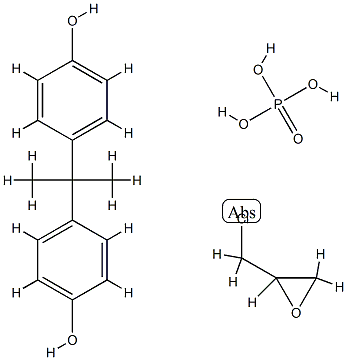 磷酸与氯甲基环氧乙烷和4,4'-(1-甲基亚乙基)双酚的聚合物 结构式
