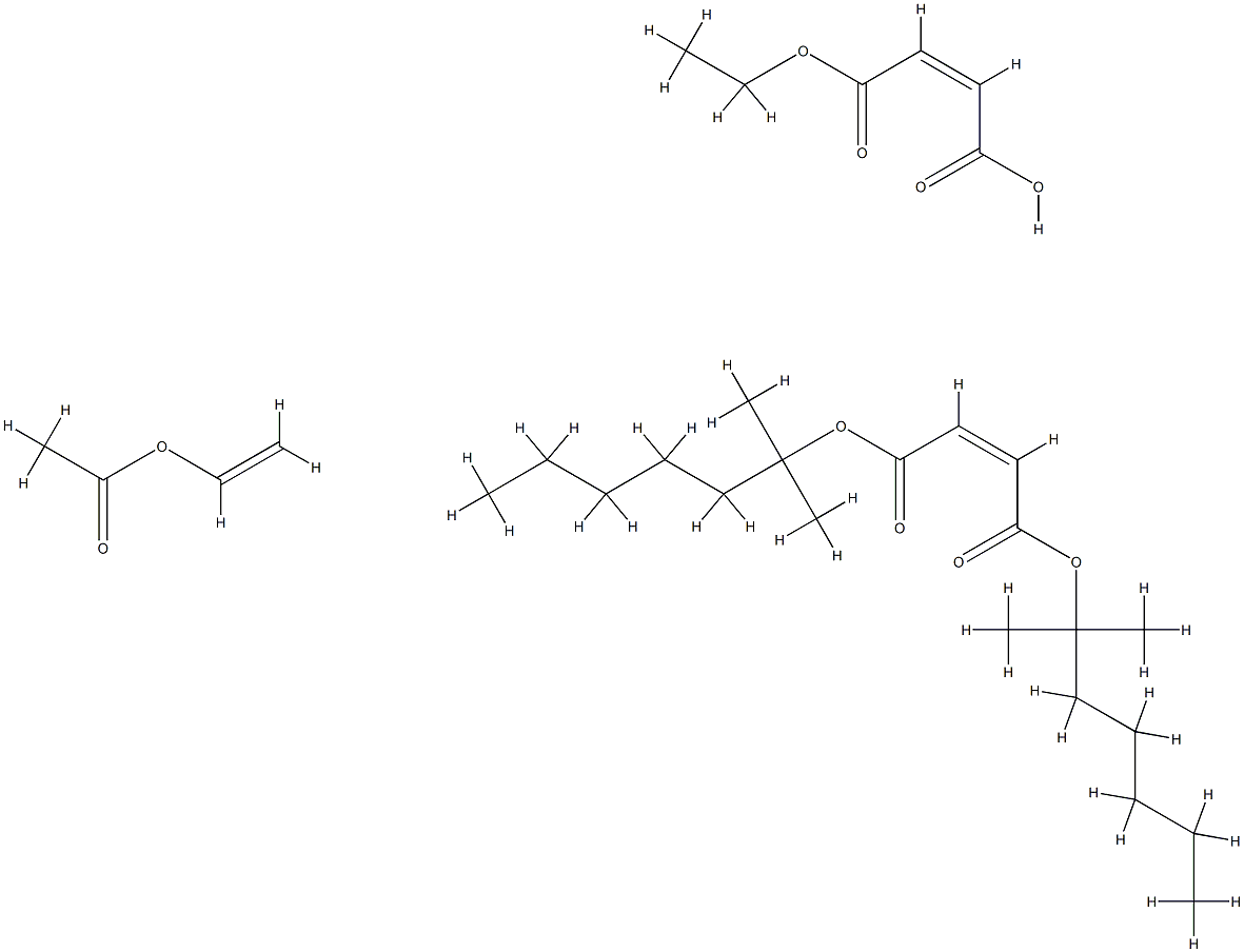 2-Butenedioic acid (2Z)-, bis(1,1-dimethylhexyl) ester, polymer with e thenyl acetate and ethyl hydrogen (2Z)-2-butenedioate 结构式
