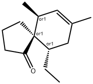 Spiro[4.5]dec-7-en-1-one, 10-ethyl-6,8-dimethyl-, (5R,6S,10S)-rel- (9CI) 结构式