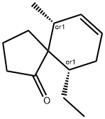 Spiro[4.5]dec-7-en-1-one, 10-ethyl-6-methyl-, (6R,10S)-rel- (9CI) 结构式