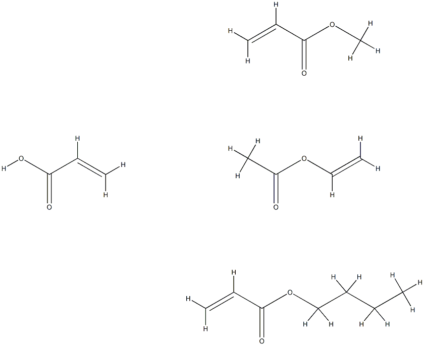 2-Propenoic acid, polymer with butyl 2-propenoate, ethenyl acetate and methyl 2-propenoate 结构式