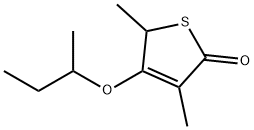 2(5H)-Thiophenone,3,5-dimethyl-4-(1-methylpropoxy)-(9CI) 结构式