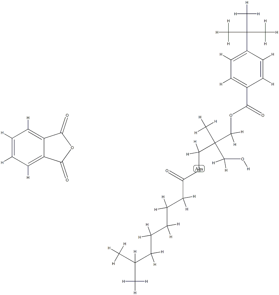 1,3-异苯并呋喃二酮与2-(羟甲基)-2-甲基-1,3-丙二醇、苯甲酸-4-(1,1-二甲基乙基)酯的聚合物的异壬酸酯 结构式