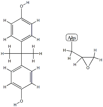 C18-不饱和脂肪酸二聚体与4,4'-(1-甲基亚乙基)联(二)苯酚和氯甲基环氧乙烷的聚合物 结构式