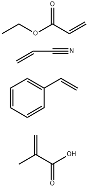 2-Propenoic acid, 2-methyl-, polymer with ethenylbenzene, ethyl 2-propenoate and 2-propenenitrile, ammonium salt 结构式