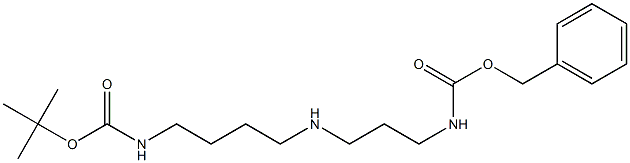 N(1)-benzyloxycarbonyl-N(8)-butoxycarbonylspermidine 结构式