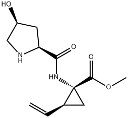 Cyclopropanecarboxylic acid, 2-ethenyl-1-[[[(2S,4S)-4-hydroxy-2- 结构式