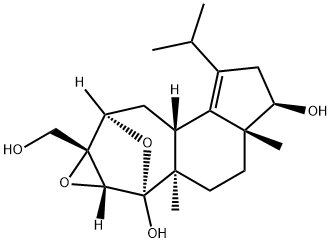 (3R)-2,3,3a,4,5,5a,6,6aβ,7a,8,9,9aβ-Dodecahydro-7aβ-hydroxymethyl-3aβ,5aα-dimethyl-1-isopropyl-6α,8α-epoxyindeno[5',4':4,5]cyclohept[1,2-b]oxirene-3β,6β-diol 结构式