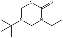 2H-1,3,5-Thiadiazine-2-thione,5-(1,1-dimethylethyl)-3-ethyltetrahydro-(9CI) 结构式