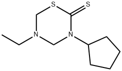 2H-1,3,5-Thiadiazine-2-thione,3-cyclopentyl-5-ethyltetrahydro-(9CI) 结构式