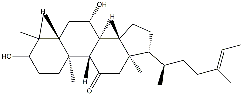 3,7β-Dihydroxy-24-methyl-27-norlanost-24-en-11-one 结构式