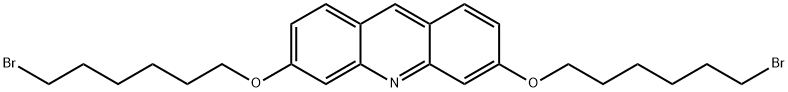 3,6-bis(6-bromohexoxy)acridine 结构式