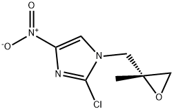 (R)-2-氯-1-(2-甲基环氧乙烷-2-基甲基)-4-硝基咪唑 结构式