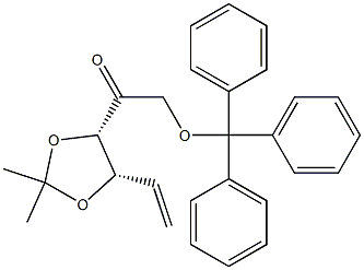 1 - ((4S,5S)-2,2-二甲基-5-乙烯基-1,3-二氧戊环-4-基)-2-(三苯甲基氧基 结构式