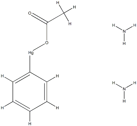 (acetato-O)diamminephenylmercury 结构式